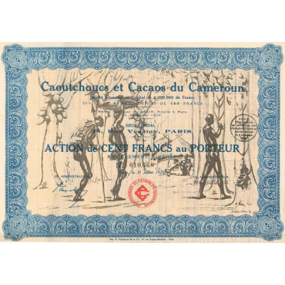 Caoutchoucs et Cacaos du Cameroun (Act 100 F)