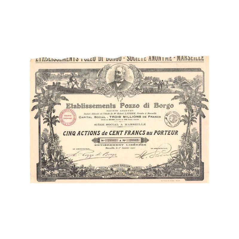 Ets Pozzo di Borgo (Titre 05 Act 100 F)