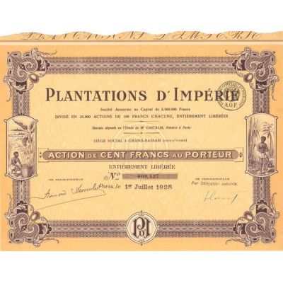 Plantations d'Impérié (Act 100 F)