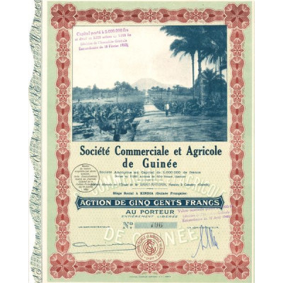 Sté Commerciale et Agricole de Guinée (Act 500 F)