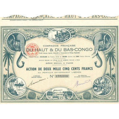 Cie Française du Haut et du Bas-Congo (Act 2500 F)