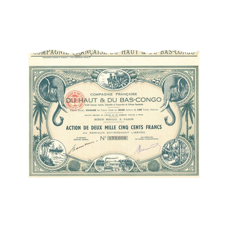 Cie Française du Haut et du Bas-Congo (Act 2500 F)