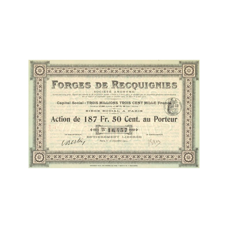 Forges de Recquignies (Act 187.50 F)