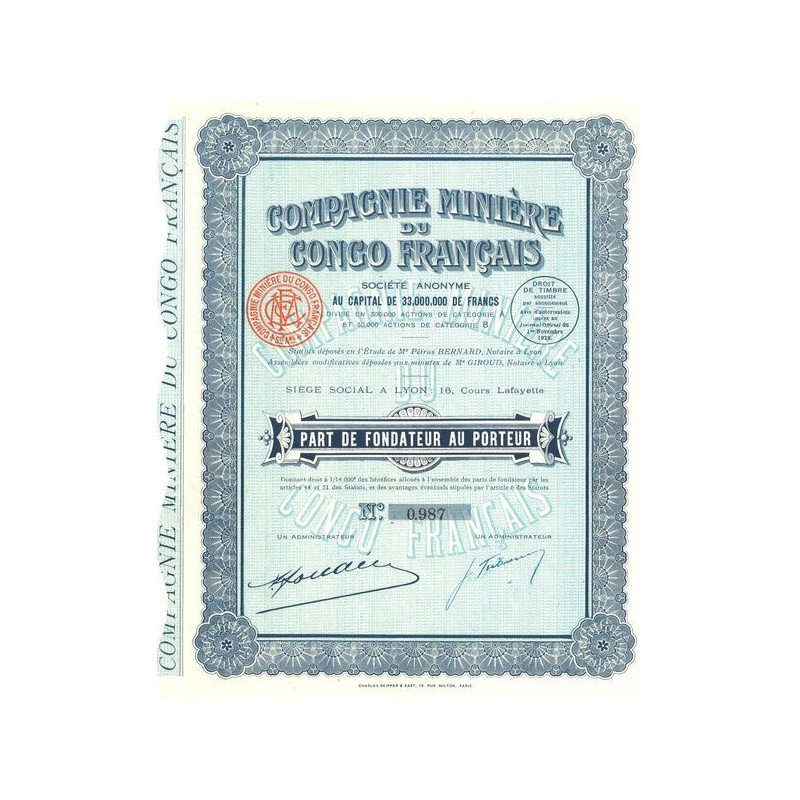 Cie Minière du Congo Français (PF)