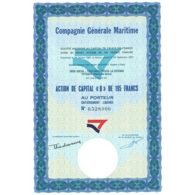 Cie Générale Maritime (Act B 195 F)
