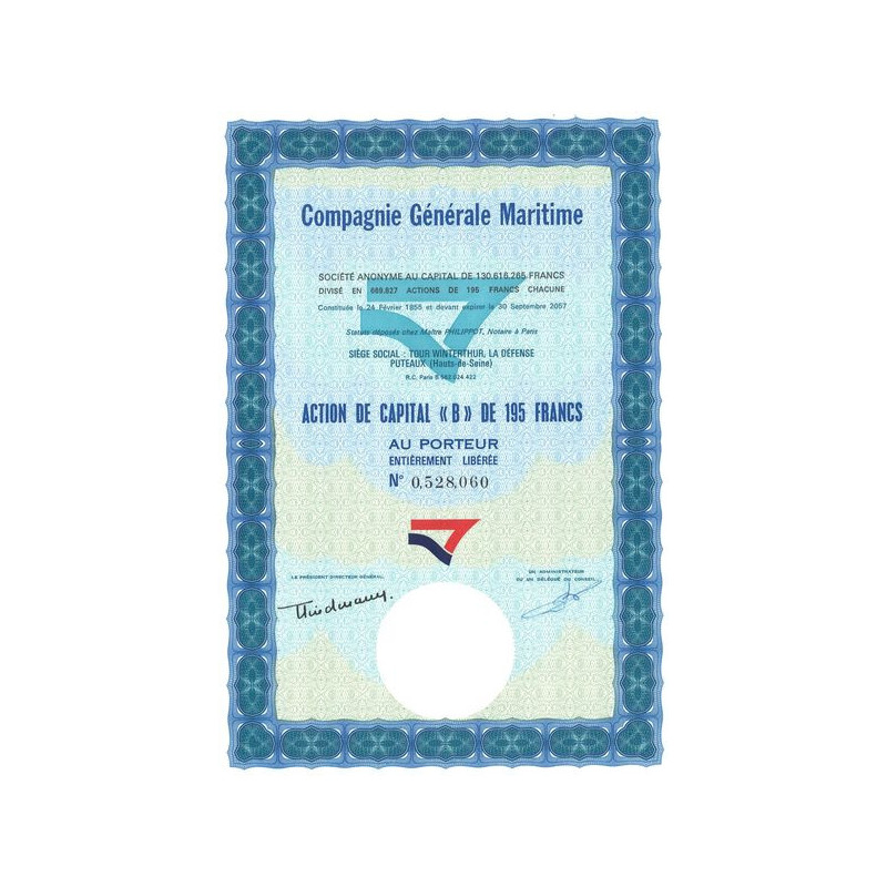 Cie Générale Maritime (Act B 195 F)