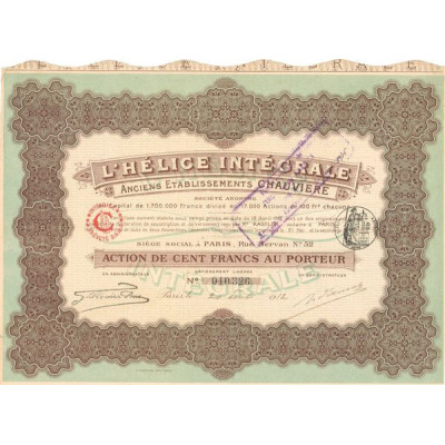 L'Hélice Intégrale - Anc Ets Chauvière (Act 100 F)