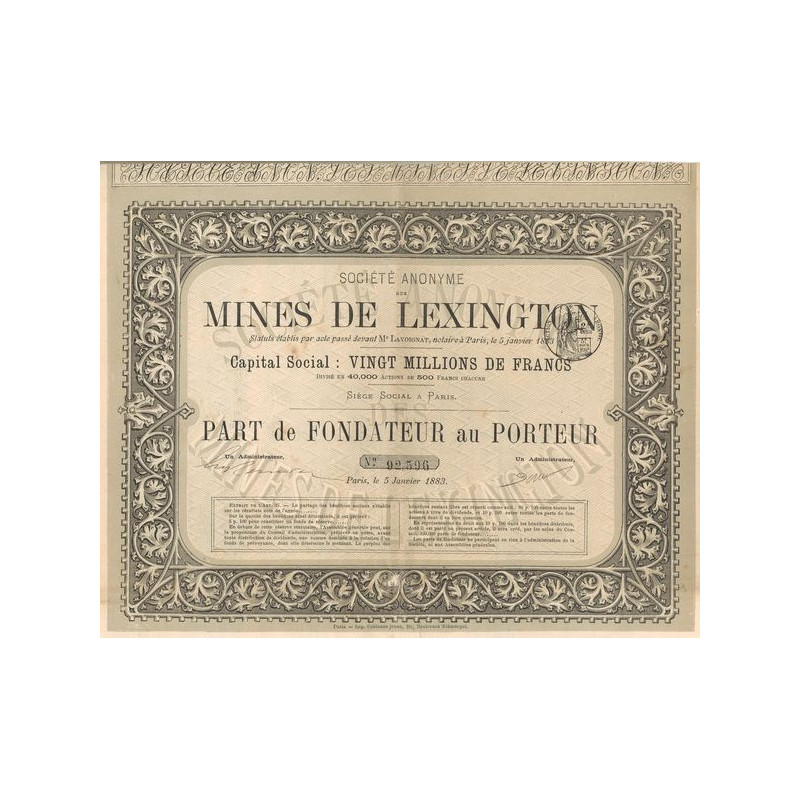 S.A. des Mines de Lexington (PF)
