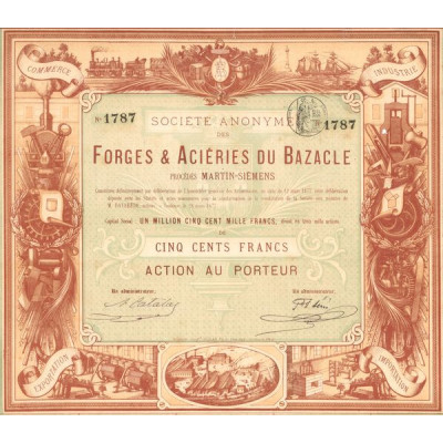 S.A. des Forges & Aciéries du Bazacle - Procédés Martin-Siémens (Act 500 F)