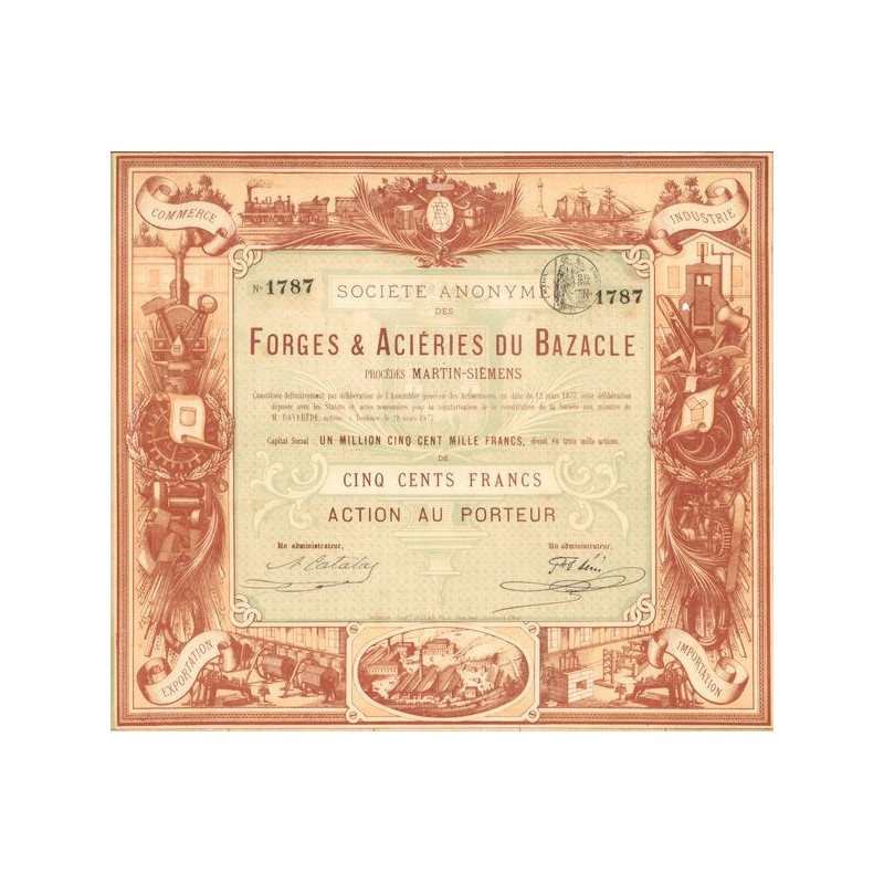 S.A. des Forges & Aciéries du Bazacle - Procédés Martin-Siémens (Act 500 F)