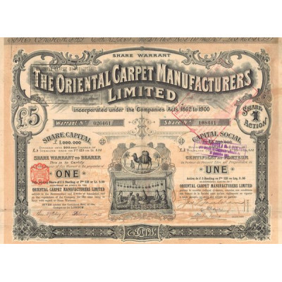 The Oriental Carpet Manufacturers Ltd (Titre 01 Act 5£ - Certif)