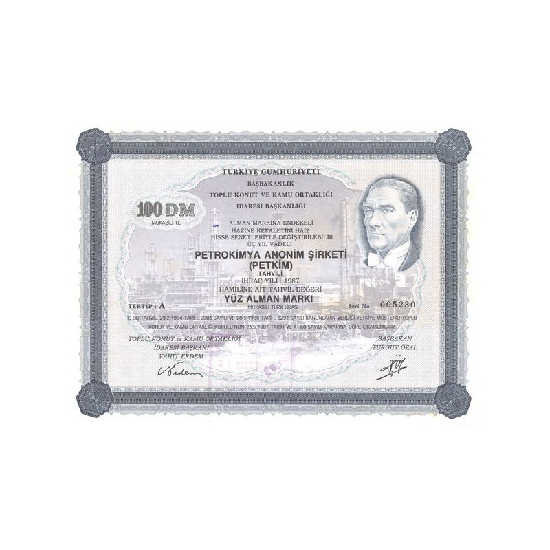 Petromikya Anonim Sirketi (Petkim) - 1987 (Act 0100 Dm)
