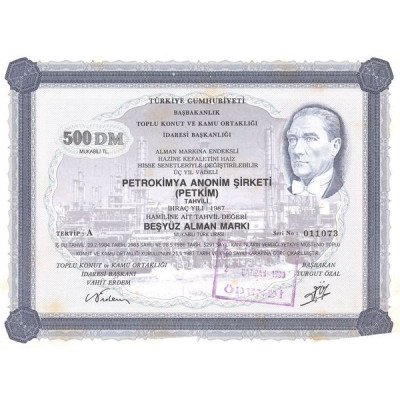 Petromikya Anonim Sirketi (Petkim) - 1987 (Act 0500 Dm)