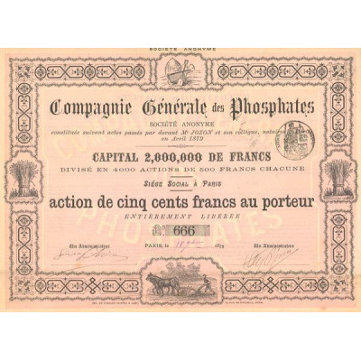 Cie Générale des Phosphates (Act 500 F)