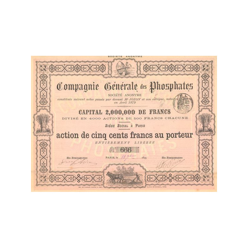 Cie Générale des Phosphates (Act 500 F)