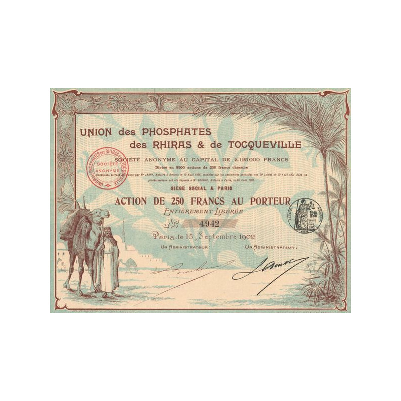 Union des Phosphates des Rhiras & de Tocqueville (Act 250 F)