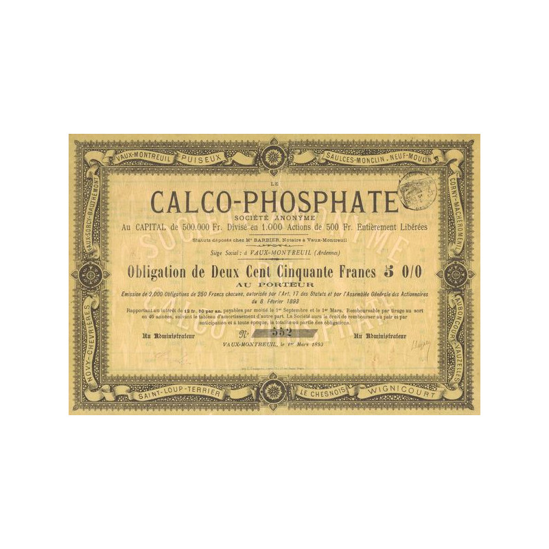 Le Calco-Phosphate (Obl 250 F 5 %)