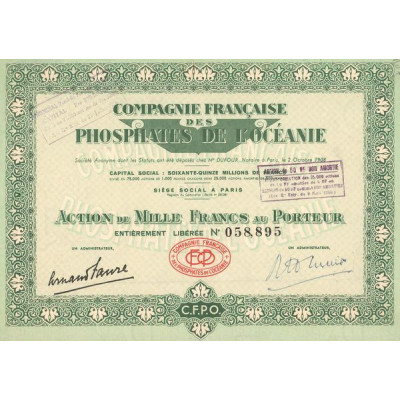 Cie Française des Phosphates de l'Océanie (Act 1000 F)