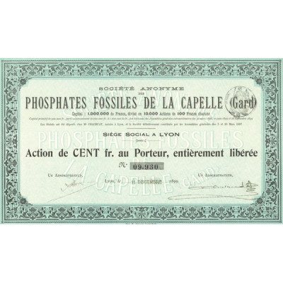 S.A. des Phosphates Fossiles de la Capelle (Act 100 F)