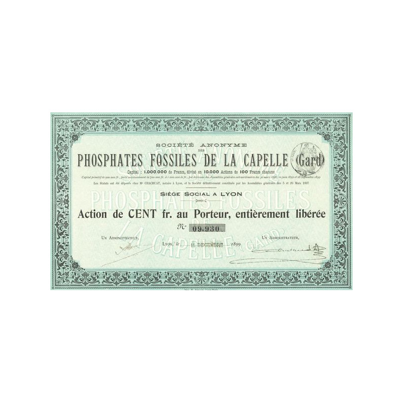 S.A. des Phosphates Fossiles de la Capelle (Act 100 F)