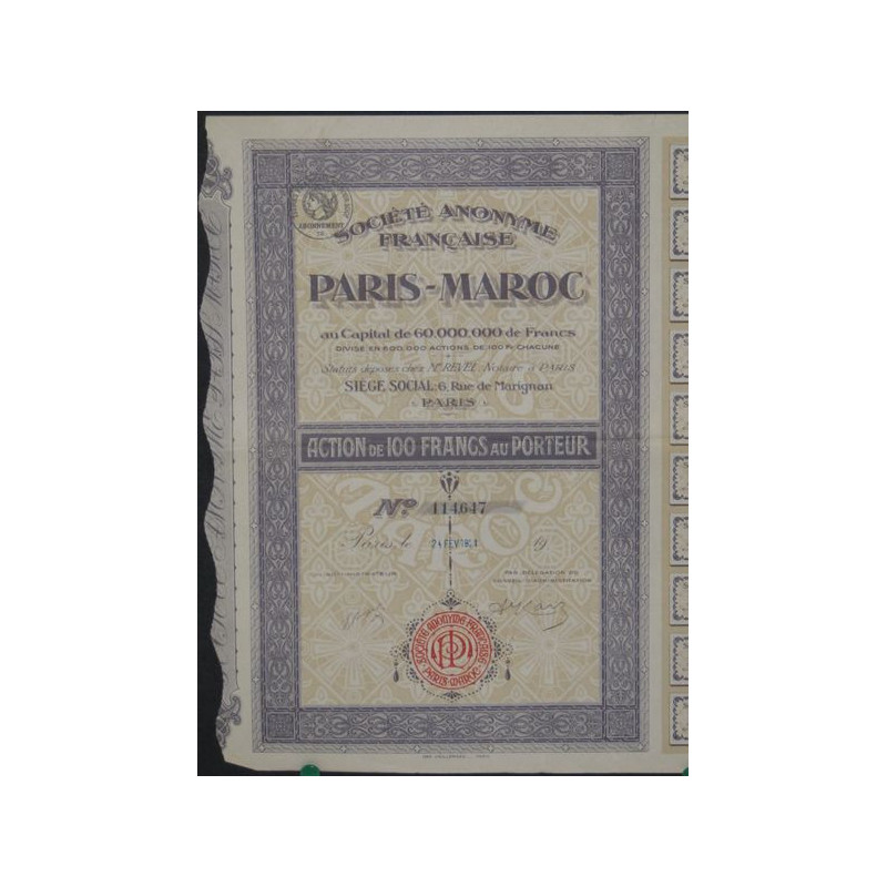 S.A. Française Paris-Maroc (Ac)
