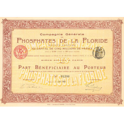 Cie Gale des Phosphates de la Floride (PB)