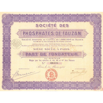 Sté des Phosphates de Fauzan (PF)