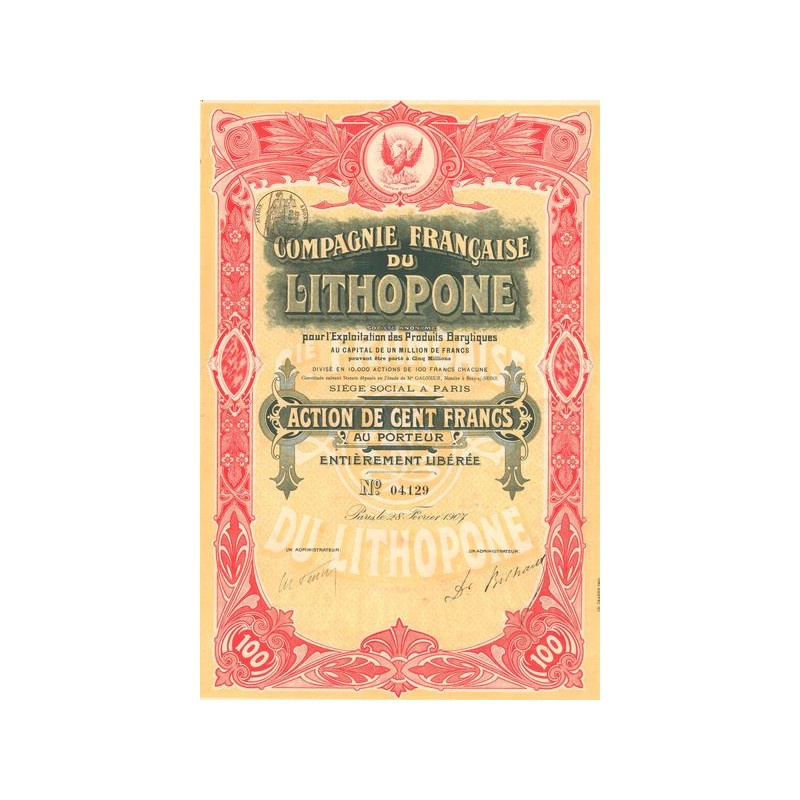 Cie Française du Lithopone (Act 100 F)