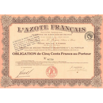 L'Azote Français (Obl 500 F 6%)