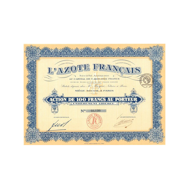 L'Azote Français (Act 100 F)