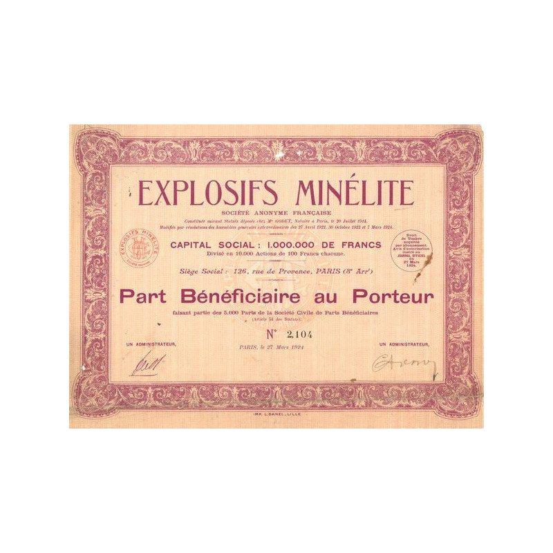 Explosifs Minélite (PB)