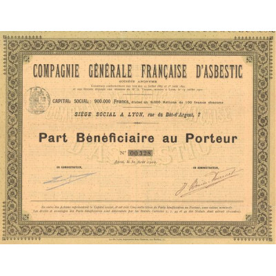 Cie Générale Française d'Asbestic (PB)