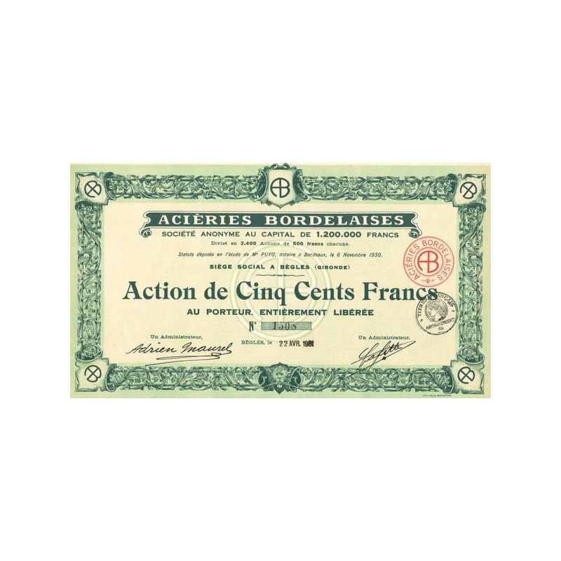 Aciéries Bordelaises (Act 500 F)