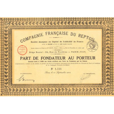 Cie Française du Reptoïl (PF)