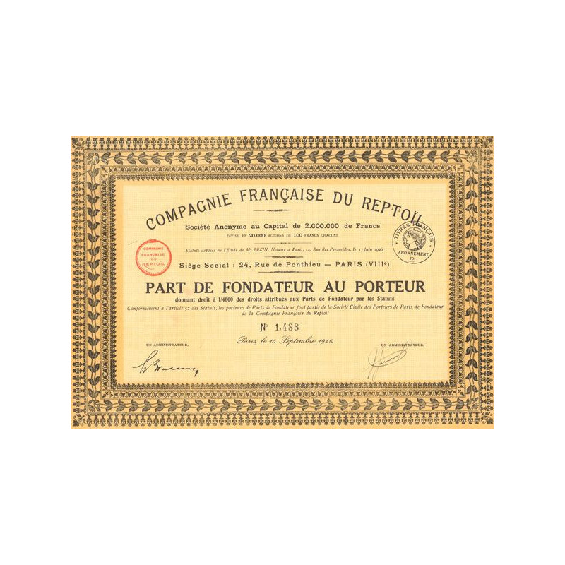 Cie Française du Reptoïl (PF)