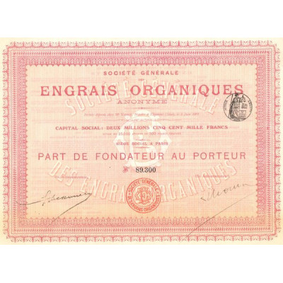 Sté Générale des Engrais Organiques (PF)