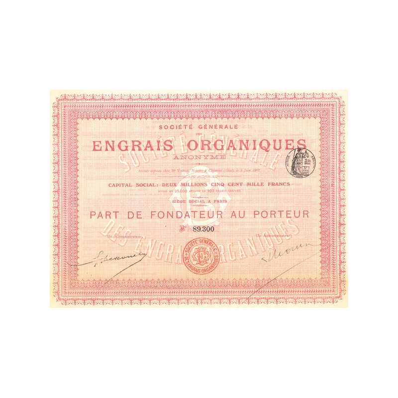 Sté Générale des Engrais Organiques (PF)