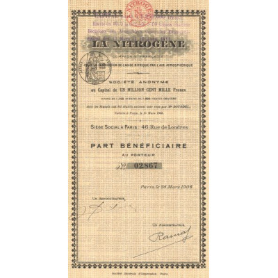 La Nitrogène Cie Française pour la Fabrication de l'Acide Nitrique par l'Air Atmosphérique (PB)