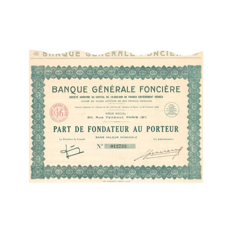 Banque Générale Foncière (PF)