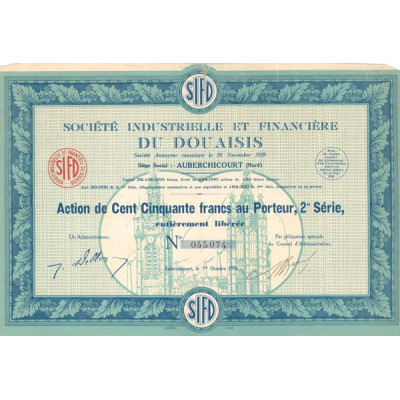 Sté Industrielle et Financière du Douaisis (Act 150 F 2ème Serie)
