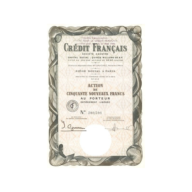 Crédit Français (Act 50 NF)
