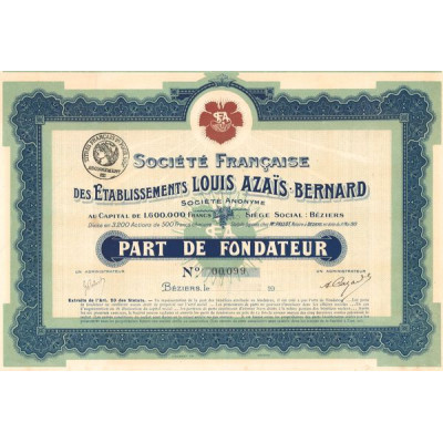 Sté Française des Etablissements Louis Azaïs-Bernard S.A. (PF)