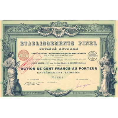 Etablissements Pinel (Act 100 F)