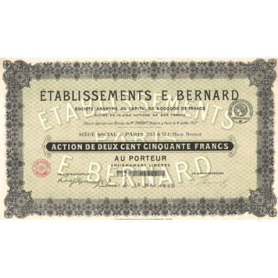 Etablissements E.Bernard (Act 250 F)