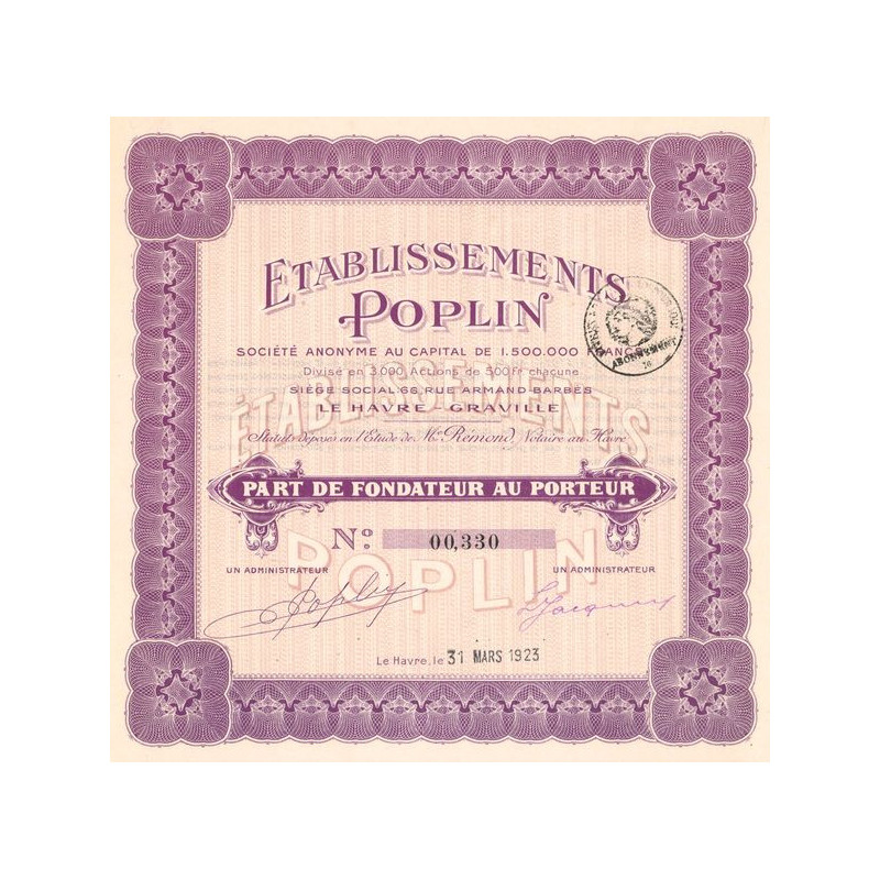 Etablissements Poplin (PF)