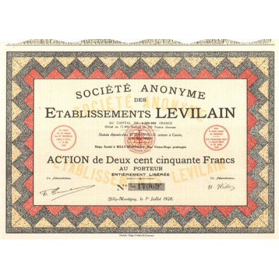 S.A. des Etablissements Levilain (Act 250 F)