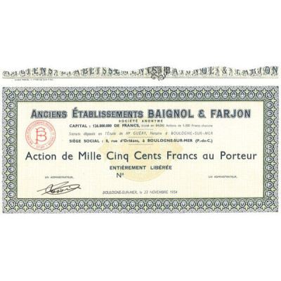 Anciens Etablissements Baignol & Farjon (Act 1500 F)
