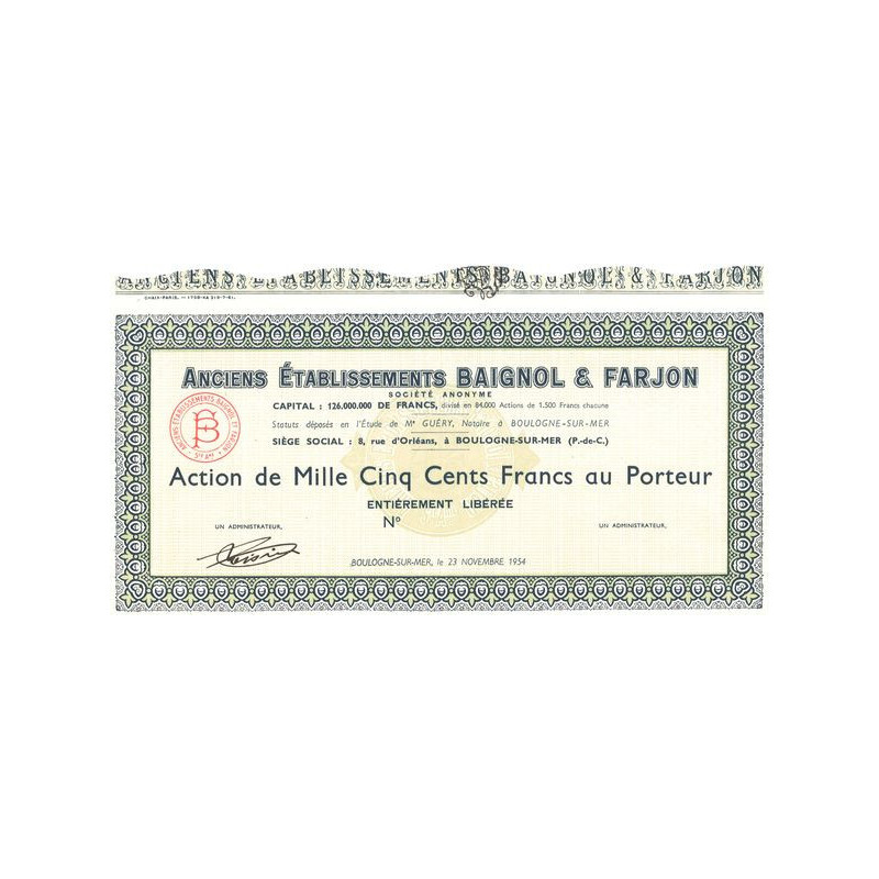 Anciens Etablissements Baignol & Farjon (Act 1500 F)