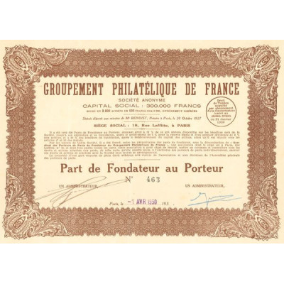Groupement Philatélique de France (PF)