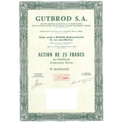 Gutbrod S.A. (Act 25 F)